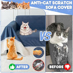 Cat Scratch Furniture Protector - Anti-Slip, Waterproof Sofa Cover to Keep Cats Off, Pet-Friendly Couch Protectors for 3 Cushion Couch, Anti-Scratch Couch Cover for Pets and Kids 150"X91"Navy Blue