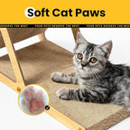 A-Frame Cat Scratching Board, Recycled Cardboard & Wood Frame, Dual-Sided Vertical Horizontal Cat Scratcher for Indoor Kittens, Ideal for Multiple Cats- 2 Pack, Light Wood, Small