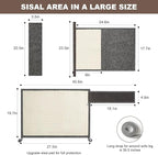 Upgraded Cat Scratch Sisal Sofa Protector,Furniture Couch Protector from Cat Scratching with Natural Sisal Full Cover 27.5''L*19.7''W(Right Hand)