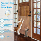 Door Protector from Dog Scratching, Cat Scratch Protector 8.3" x 200" Self-Adhesive Single Side Door Frame Furniture Protectors from Cats Dogs Scratch, Clear (200 X 8.2 INCH)