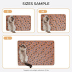 Luciphia 1 Pack 3 Blankets Super Soft Fluffy Premium Fleece Pet Blanket Flannel Throw for Dog Puppy Cat Paw Brown/Pink/White Small(23x16 inch)