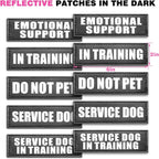 WINSEE Service Dog Vest Harness for Medium Dog, Tactical Working MOLLE Vest with 10 Pet Patches, No Pull Heavy Duty Harness for Training Walking