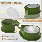 Newget Stainless Steel Dog Bowl Set with Lids, 304 Metal Dual Food & Water Bowls for Dogs & Cats, Large Capacity Pet Feeder with Cover Keeps Food Fresh, Anti-Skid Dog Dish for Small/Medium/Large Pets