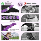 Mayerzon Prong Collar for Large Medium Dogs, Patented Reflective Pinch Collar with Metal Buckle, No Pull Adjustable Hidden Covered Dog Walking Training for Pitbull German Shepherd Doberman(Purple, XL)