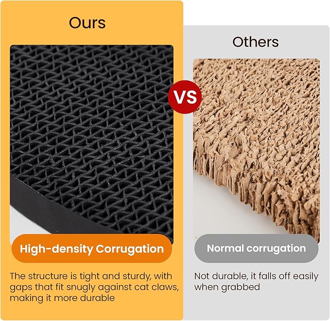 Potaroma Wall Mounted Cat Scratcher Boards, 2 Pcs Cat Scratch Board, Cat Scratching Cardboard for Indoor Cats 13 x 10 Inches