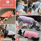 KYEESE 2Pack Dog Shirt, Soft Striped Dogs T Shirts, Lightweight Pet Tank Top, Sleeveless Dog Shirt for Small Dogs, Stretchy Comfortable Pet Vest, Dark Blue, Large