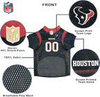 Pets First NFL Houston Texans Dog Jersey, Size X-Small, Football Shirt Costume for Pet, Dog Sports T-Shirt, NFL Team Clothing for Cats, Licensed Pet Apparel Available in 7 Sizes and 32 Teams