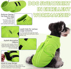 Queenmore Medium Dog Sweaters, Soft Fleece Vest Pullover Dog Jacket with Leash Hole, Warm Winter Dog Clothes Cold Weather Doggy Dachshund Sweater for Medium Dogs Cats Boy or Girl (Green, M)