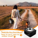 Elevated Dog Bowls for Large Dogs 5 Adjustable Heights 7.5"-15.4", 2 X-Large 10” Stainless Steel Bowls, Heavy Duty Raised Dog Bowl Stand Foldable Pet Feeder for Dogs Shoulder Height Over 15”, Black