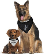 Pets First NBA DOG BANDANA - SAN ANTONIO SPURS REVERSIBLE PET BANDANA. 2 Sided HOME & AWAY Sports Bandana with a PREMIUM Embroidery TEAM LOGO, Small/Medium.