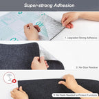Cat Scratch Furniture Protector 78.7"X15.7", Scratching Mat for Counch, Sofa, Wall, Tower, Self-Adhesive DIY Anti Scratch Edge Sticky Pet Pads, Trimmable Carpet Replacement - Dark Grey