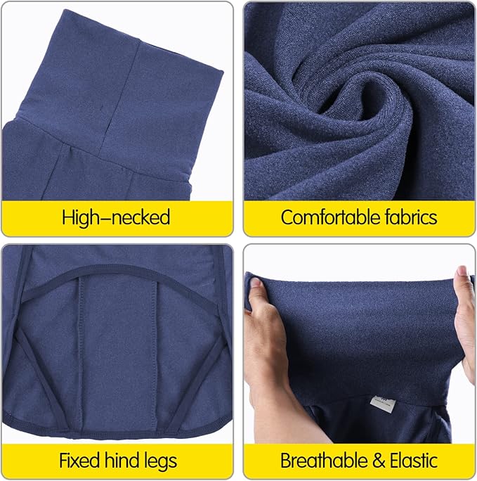 Dog Sweater Pullover Cold Weather Vest for Dogs Dog Sweatshirt & Jacket for Indoor and Outdoor Use (XXX-Large, Navy Blue)