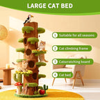 RPZ Cat Tree for Indoor Cats Large Adult, 90-Inch Luxury Cat Tree Paradise with Hiding Spaces, Multi Level Cat Tower for Multiple Cats, Extra Tall Cat Tree for Indoor Cats