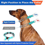 Supet Dog Prong Collar, Dog Choke Collar Adjustable Dog Pinch Collar with Quick Release Buckle/Nylon Cover for Small Medium Large Dogs