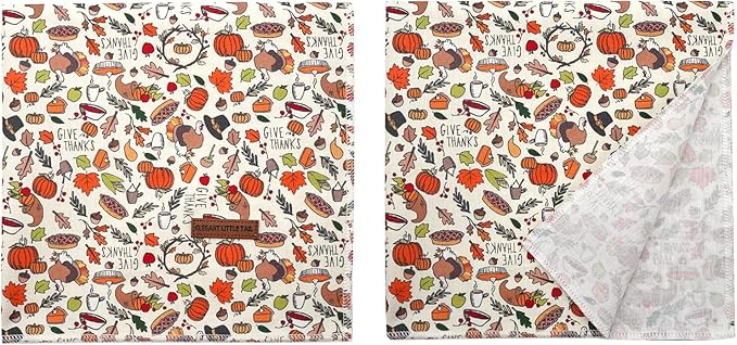 Elegant little tail Dog Bandana, Thanksgiving Turkey Girl Boy Pet Bandanas for Small Medium Large Dogs Washable Square Dog Scarf Adjustable Kerchief