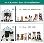 YITAHOME Plastic Dog House, Waterproof Indoor Outdoor Doghouse for Large or Small Dog, with Air Vents and Elevated Floor, Easy Assemble and Clean