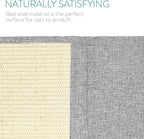 Navaris 2X Cat Scratch Mats Sofa Protector - Natural Sisal Furniture Protector Scratching Pads for Cats - Chair, Couch, Seat, Stairs