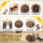 Magic Organ Cat Scratcher Cardboard Toy with Bell Ball,Interactive Honeycomb Kitten Curlz Reversible Scratching Board for Indoor Cats:Exercise,Anxiety Relief&Furniture Protector,Shape-Changeable