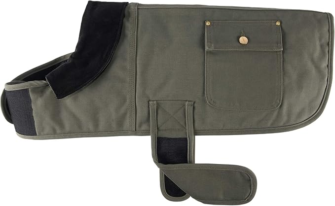 Carhartt Gear P0000340 Firm Duck Insulated Dog Chore Coat - Large - Army Green