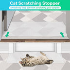8.2ftx12.2inch Cat Carpet Protector, Robust Plastic Pets Scratch Stopper for Carpet, Widely Use,Clear Non-Slip Nail for Floor/Bedroom/Doorway/Porch Use,Prevent Carpets from Scratchin (8.2ftx12.2inch)
