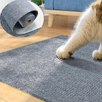 ReWallpaper 24inx6.5ft Cat Scratch Pad Large Sisal Textured Grey Cuttable Carpet Roll for Wall Window Sill Bedside Floor Area Furniture Covering Durable Cat Scratching Mat Self Adhesive Pet Claw Guard