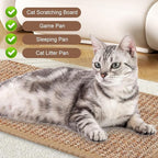 4 Pcs Cat Scratcher Mat Sisal Cat Scratching Pad Scratch Mat for Cat with Adhesive Loop Tape Cat Scratch Pad Rug for Protect Wall Couch Window Perch Cat Wall Furniture Cat Shelves, 15.7x7.8 in