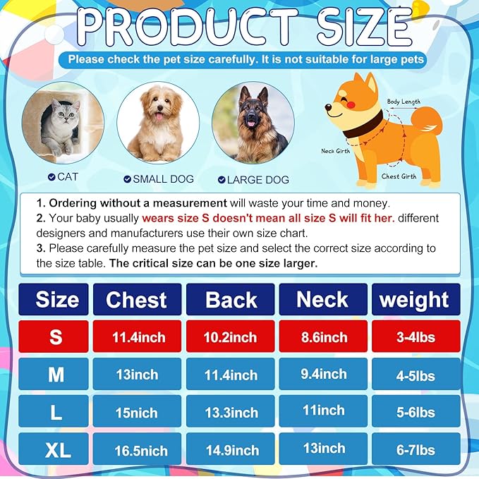 Frienda 6 Pieces Bowknot Princes Puppy Dog Dress Floral Vest Skirt Summer Pet Dress Dog Cute Rosette Sundress Apparel for Puppy Cat Pet(S)
