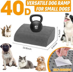 40D Dog Ramp for Stairs for Small & Senior Dogs and Cats – Non-Slip Stair Ramp for Dogs with Gentle Slope, Pet Ramp with Washable Cover & Self-Sticky Pads for Safe Climbing Easy Install(Grey, 5 Pack)