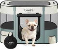 Love's cabin Pet Puppy Dog Playpen, Medium Dog Tent Crates Cage Indoor/Outdoor, Portable Exercise Playpen for Cat, Foldable Pop Up Dog Kennel Playpen with Carring Case (M, Gray Green)