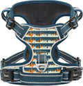 HEELE Dog Harness, No Pull Adjustable Padded Reflective Harness for Small Medium Large Dogs with Handle for Walking Training, Flower-Sunset Valley, M