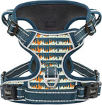 HEELE Dog Harness, No Pull Adjustable Padded Reflective Harness for Small Medium Large Dogs with Handle for Walking Training, Flower-Sunset Valley, S