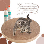 Round Cat Scratcher Refill 10 inch Diameter 7/8 Inch Thickness Circle Cardboard Cat Scratcher Replacement Pads Cat Scratching Boardcat Scratcher Pad for Indoor，3 PCS
