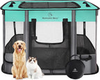 40x32x24 Inches Dog Playpen,Pet Playpen,Foldable Puppy Cat Playpen,Portable Exercise Kennel Tent Crate,Water-Resistant Breathable Shade Cover,Indoor Outdoor Travel Camping Use for Small Animals(L)