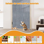Cat Scratching mat Self-Adhesive, Trimmable Furniture Protector for Couch, Sofa, Wall & Cat Trees - Durable Scratch Pad with Nano Tape, DIY Climbing Carpet for Indoor Cats (Light Grey, 78.7"x15.8")