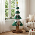 62" Cat Tree, Cat Tower with Heavy Duty Base and Scratching Posts, Multi-Level Plant-Like Cat Furniture, Sisal Cat Scratcher & Cozy Cat Condo, a Holiday Favorite for Indoor Cats,Green