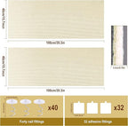 Cat Scratch Mat for Couch, Wall & Cat Tree - 78.7" Trimmable Self-Adhesive Cat Scratcher, Cat Scratch Furniture Protector, Felt Alternative to Sisal, DIY Cat Tower Replacement, 2 Pack (Beige)