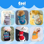 6 Pack Dog Clothes for Small Dogs Boy and Girl, Soft and Breathable Puppy Kitten Dog Shirts with Letters for Pet Cats, Winter Dogs' T-Shirts Apparel Sleeveless Vests for Chihuahua Yorkies