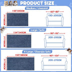 Cat Scratch Furniture Protector - Anti-Slip, Waterproof Sofa Cover to Keep Cats Off, Pet-Friendly Couch Protectors for 3 Cushion Couch, Anti-Scratch Couch Cover for Pets and Kids 118"X71"Navy Blue