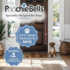PoochieBells Dog Door Bells for Potty Training, Quick & Easy Puppy Potty Training Method Included, Handcrafted in USA with Loud, Paw-Safe Bells, Blush Pink