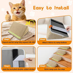 JoyBlooms Dog Ramp for Stairs for Small & Senior Dogs Cats, 40D Density Foam Gentle Slope Non-Slip Dog Stair Ramp with Glow Strip, Pet Ramp with Removable Washable Cover Brown-6pcs