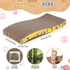 5 Pcs Multicolor Printed Cat Scratcher Pads with Catnip – Eco-Friendly Corrugated S-Shape Scratch Boards, Reversible, Heavy Duty for Indoor Cats & Furniture Protection