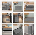 118"x15.8" Cat Scratch Couch Furniture Protector, Adhesive Cat Scratch Pad Deterrent for Furniture, Wall Corner Anit Scratcher Mat, DIY Climbing Cat Scratching Carpet Post Board Replacement (DarkGrey)