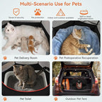 Black Dog Cat Playpen, Puppy Pet Playpen Indoor for Small Dog Crate Tent Cage Outdoor, Portable Pop Up Dogs Enclosure Kennel with Carrying Case for Dogs/Cats/Rabbits