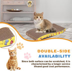 5 Pcs Multicolor Printed Cat Scratcher Pads with Catnip – Eco-Friendly Corrugated S-Shape Scratch Boards, Reversible, Heavy Duty for Indoor Cats & Furniture Protection
