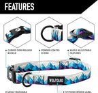 Wolfgang Heavy Duty, Adjustable Dog Collar with Quick Release Nylon Buckle for Walking & Training, RockyPeaks Print, Large