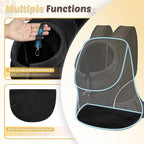 WOYYHO Pet Dog Carrier Backpack Small Dog Front Backpack Ventilated Dog Carrier Back Pack with Storage Pockets, Adjustable Straps & Safety Belt for Travel Hiking Outdoor (Size M: 5-9 lbs, All Black)