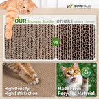 House Cat Scratcher Lounger, Reversible Scratcher, Durable & Long-Lasting, Cat Cardboard Scratcher, Large Cat Scratching Pad, Scratching Board, Scratch Pad for Indoor Cats, White