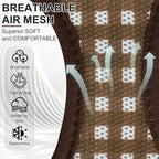 AIITLE Breathable Mesh Dog Vest Harness, No Pull Escape Proof Vest Harnesses with Reflective Bands, Adjustable Plaid Pet Outdoor Harnesses for Small and Medium Dogs Chocolate M