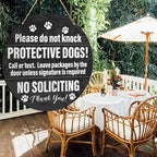 Muktoujaumai Do Not Ring Bell Sign, No Soliciting Round Hanging Sign Decor, Wall Decorations Wood Sign for Home, Yard, Front Door, Gift for Dog Lover Mom Dad, Please Do Not Knock
