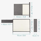 Navaris Cat Scratch Mat Sofa Protector - Linen and Sisal Furniture Protector Scratching Pad for Cats - Scratch Carpet of Couch, Sofa, Chair